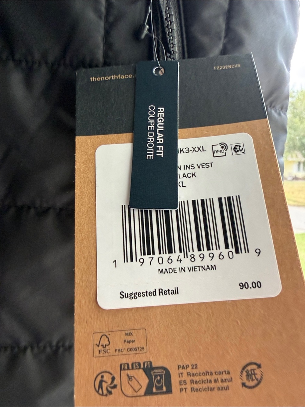 The North Face Women's Quilted  Black Vest - Picture 4 of 5